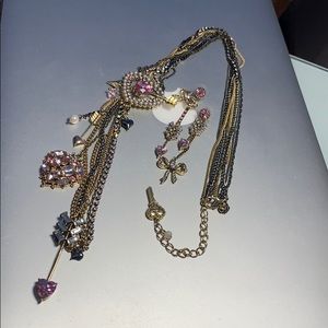 Betsey Johnson Cupid necklace and earring set